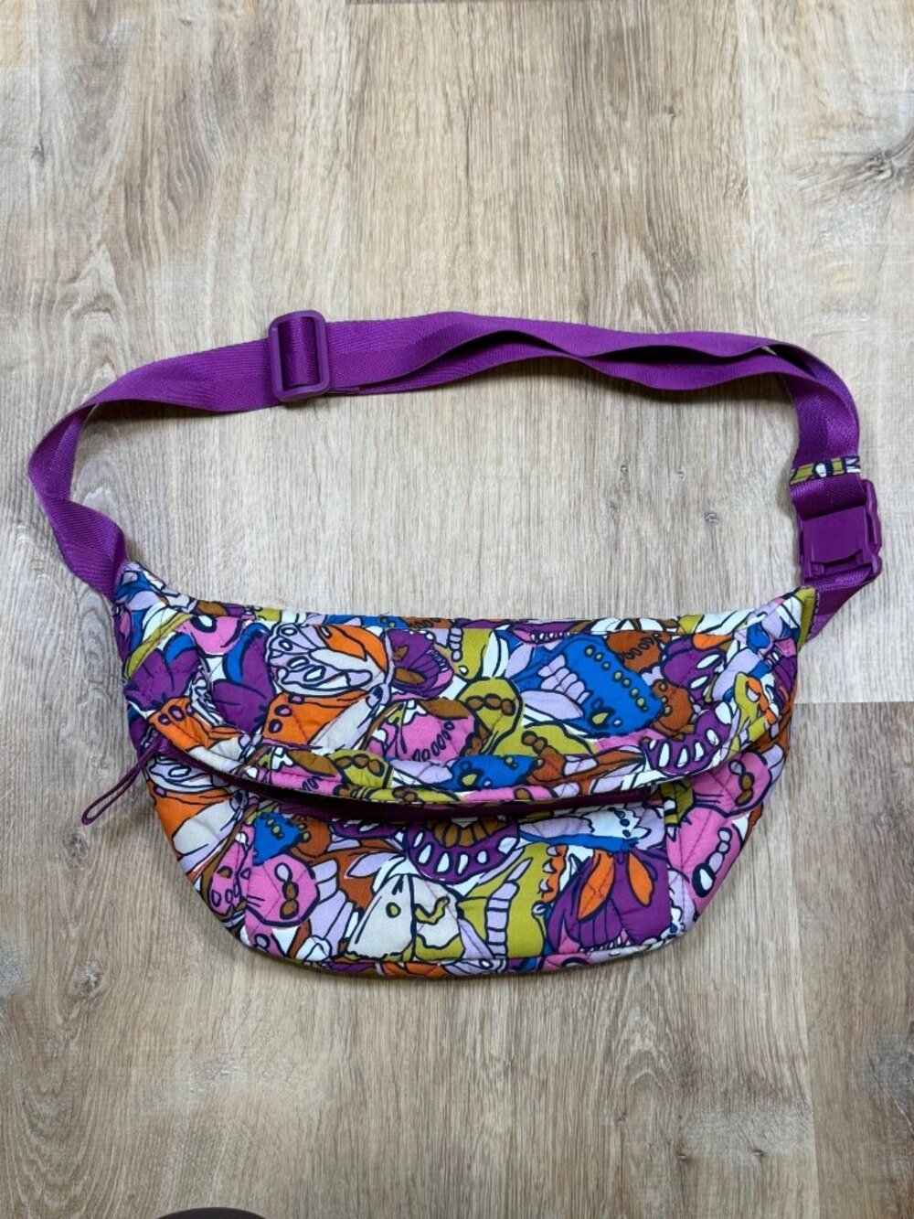 Vera Bradley Featherweight Portnoy Belt Bag Fanny Pack Black Quilted Crossbody A